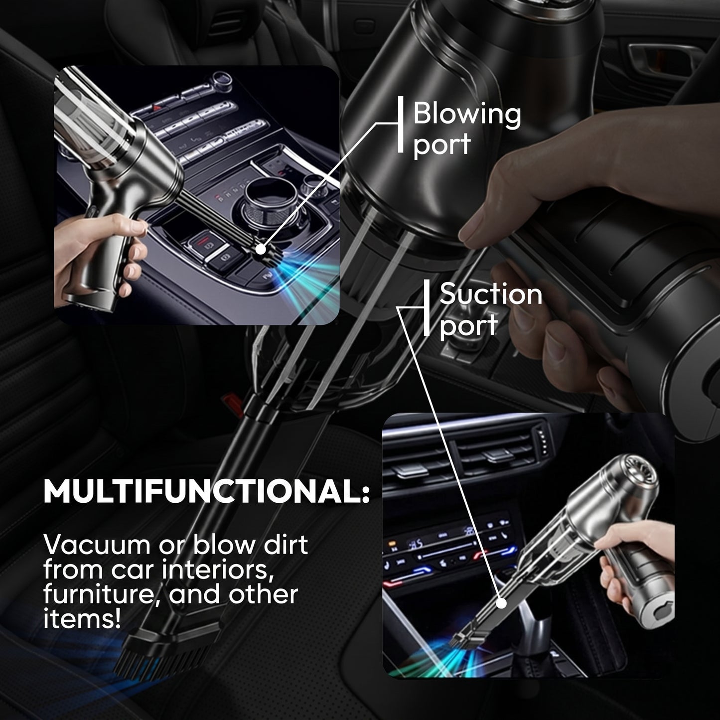 MaxJetta™️ Handheld Vacuum Cleaner + 4 Exclusive Accessories - [EXCLUSIVE GIFT + LIMITED STOCK]
