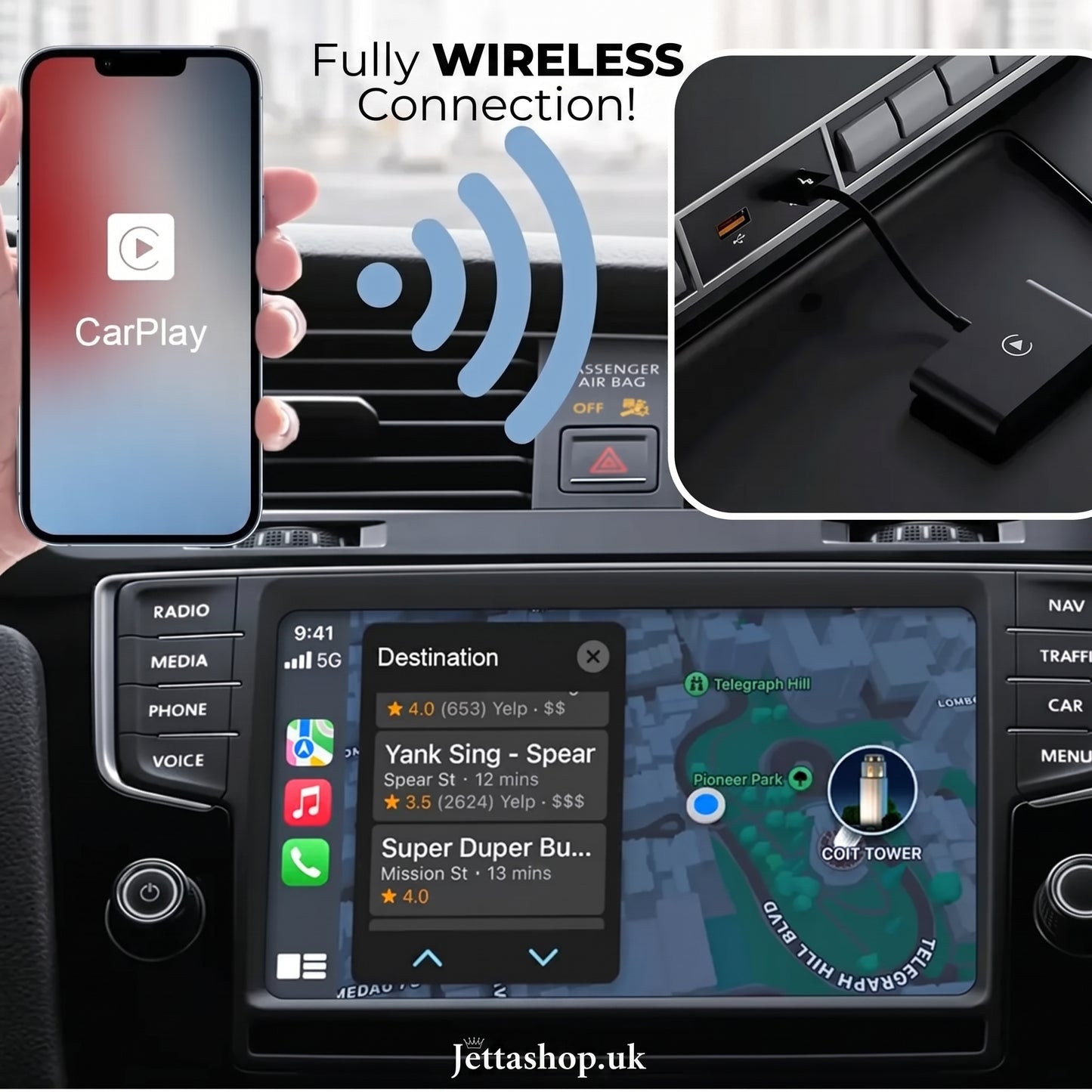 Wireless CarPlay/Android Auto Adapter for Universal Multimedia - DriveJetta Ultra™