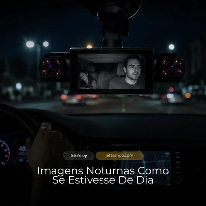 Jetta DashView™ - Câmera Veicular Dupla com Gravação Full HD e Visão Noturna [LANÇAMENTO 2026]